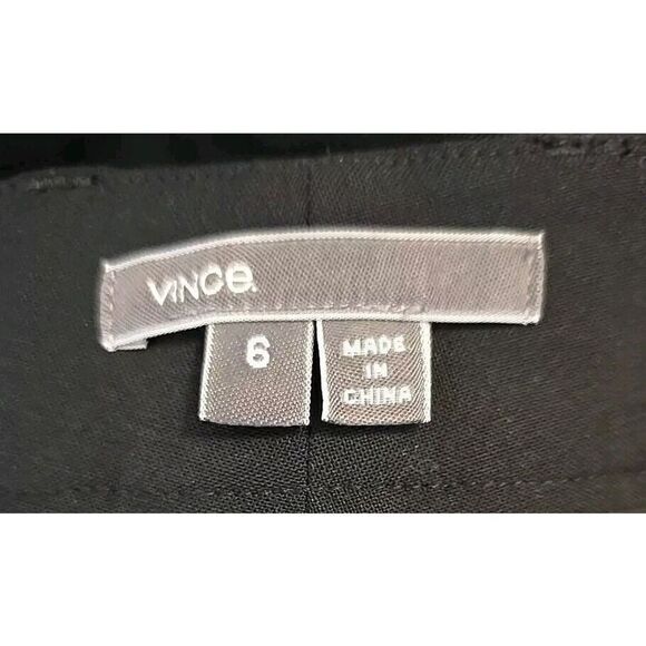 Vince Women's Black Trouser Pants Size 6 Stripe  Wool Blend Pockets t14 - Picture 5 of 7